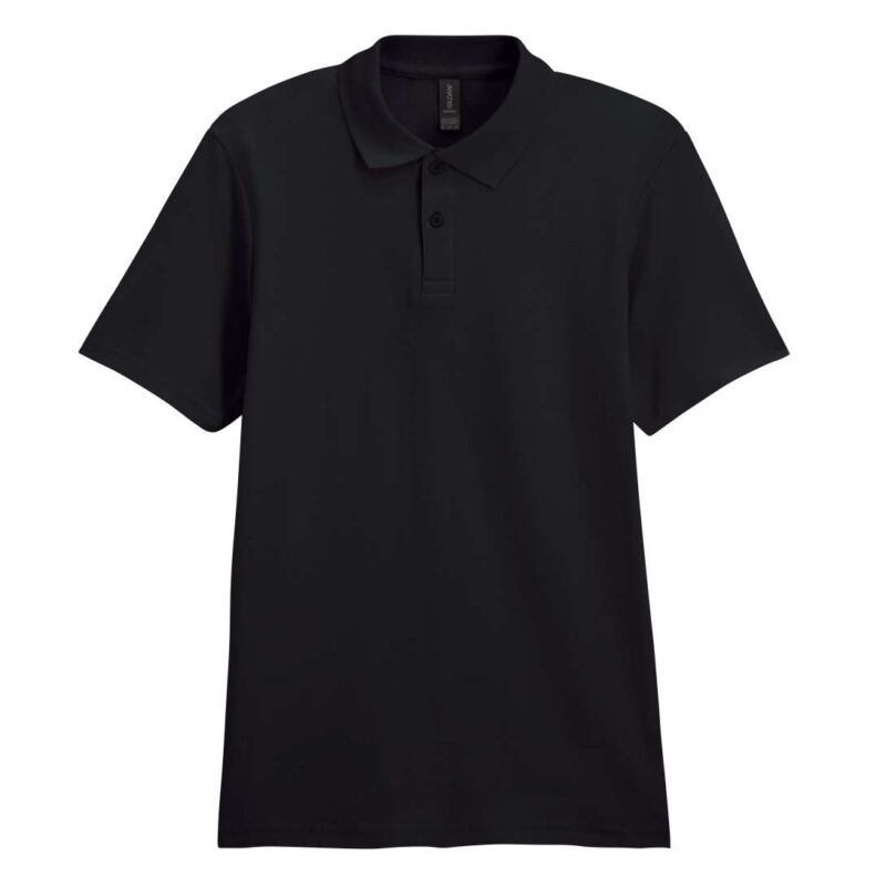 Gildan SOFTSTYLE™ ADULT DOUBLE PIQUÉ POLO - Μαύρο
