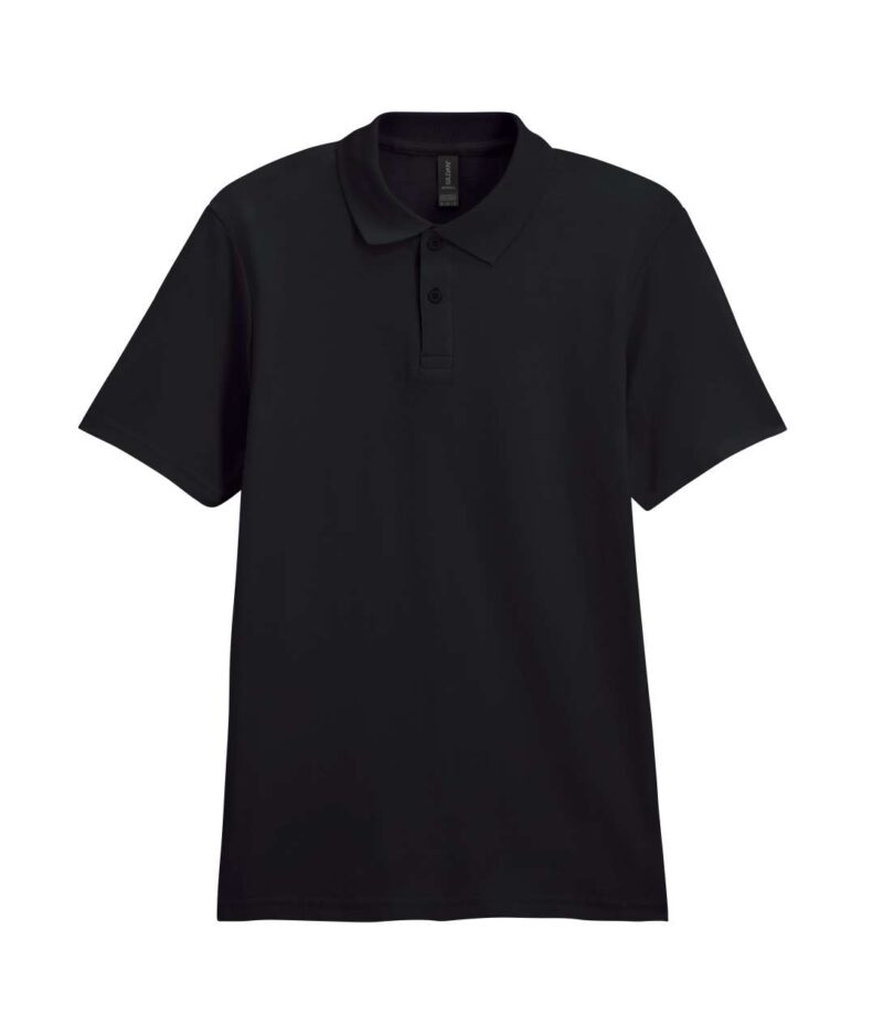 Gildan SOFTSTYLE™ ADULT DOUBLE PIQUÉ POLO - Μαύρο