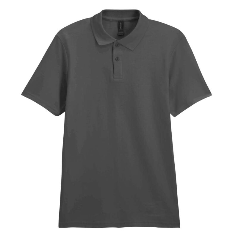 gi64800-charcoal-a2 Gildan SOFTSTYLE™ ADULT DOUBLE PIQUÉ POLO - Ανθρακί