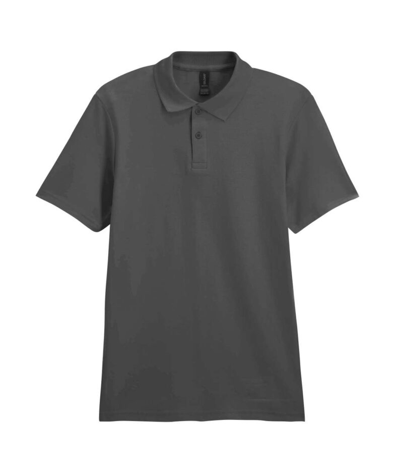 gi64800-charcoal-a2 Gildan SOFTSTYLE™ ADULT DOUBLE PIQUÉ POLO - Ανθρακί