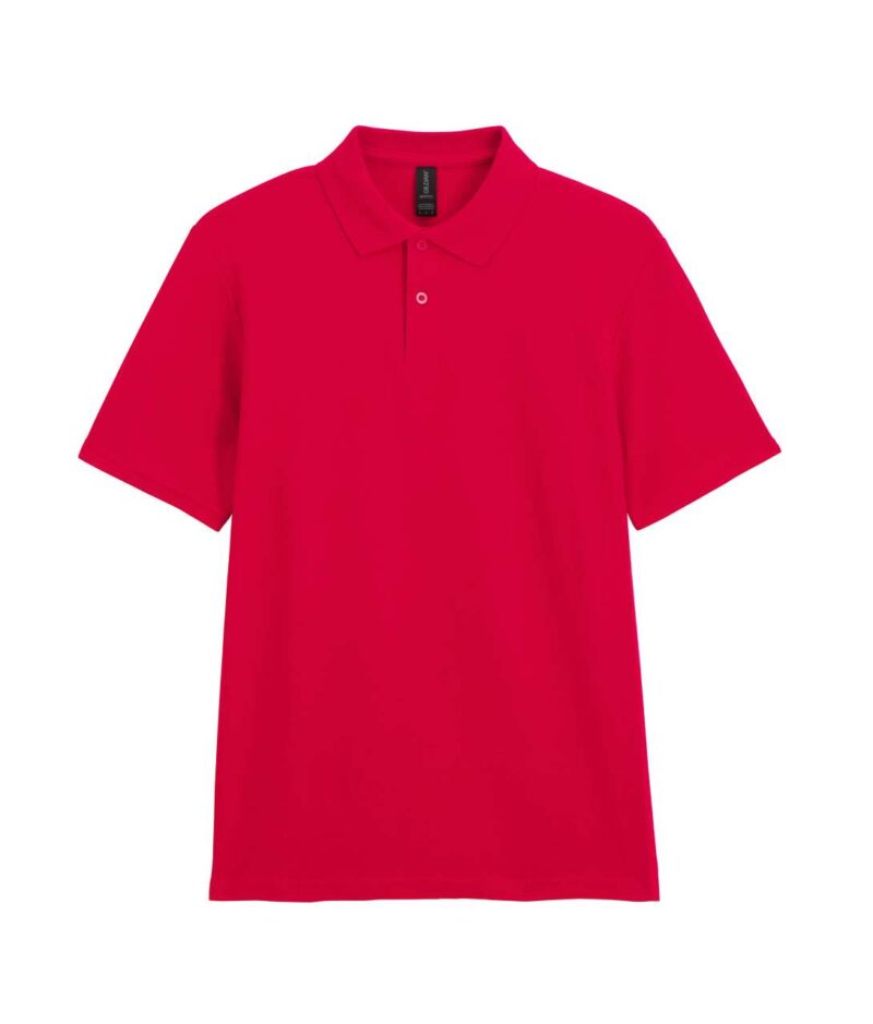 gi64800-red-a2 Gildan SOFTSTYLE™ ADULT DOUBLE PIQUÉ POLO - Κόκκινο