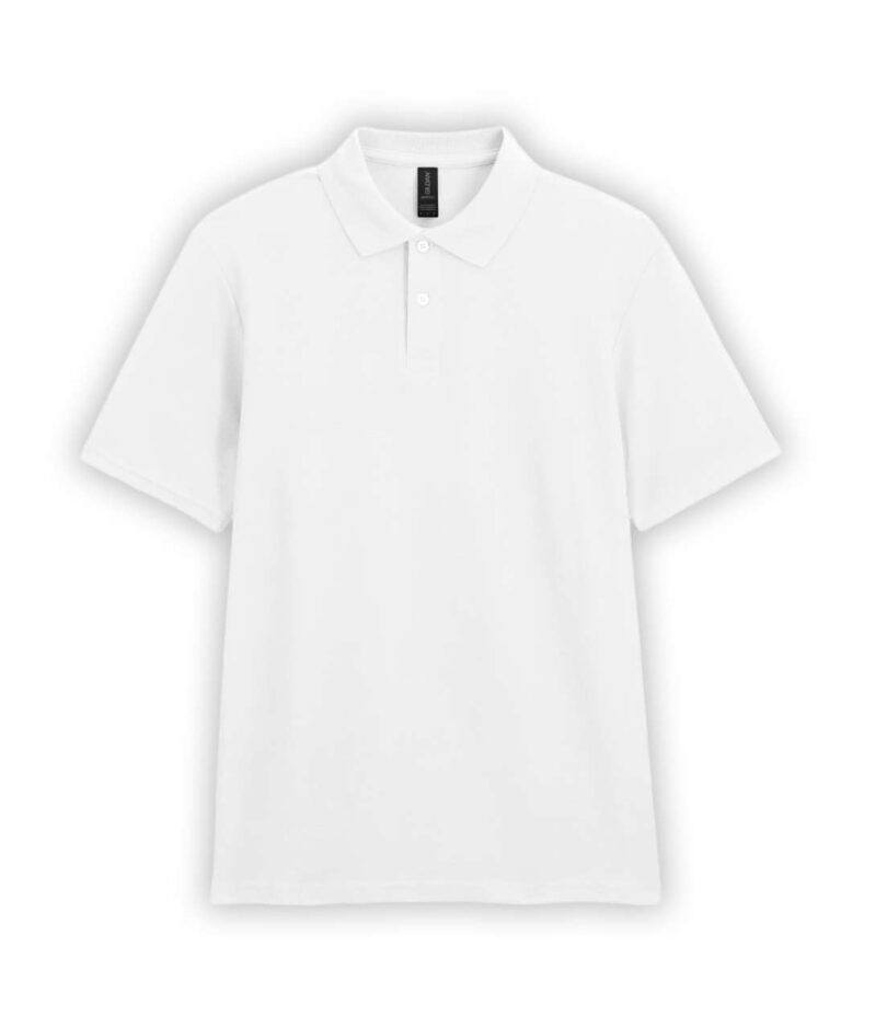 Gildan SOFTSTYLE™ ADULT DOUBLE PIQUÉ POLO - Λευκό