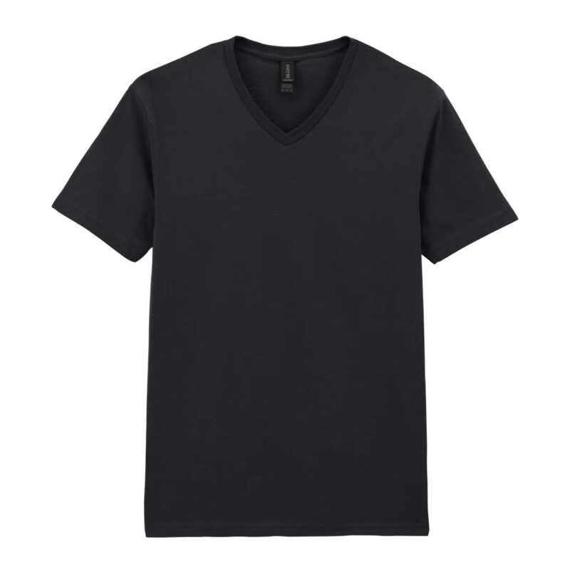Gildan SOFTSTYLE™ ADULT V-NECK T-SHIRT - Μαύρο