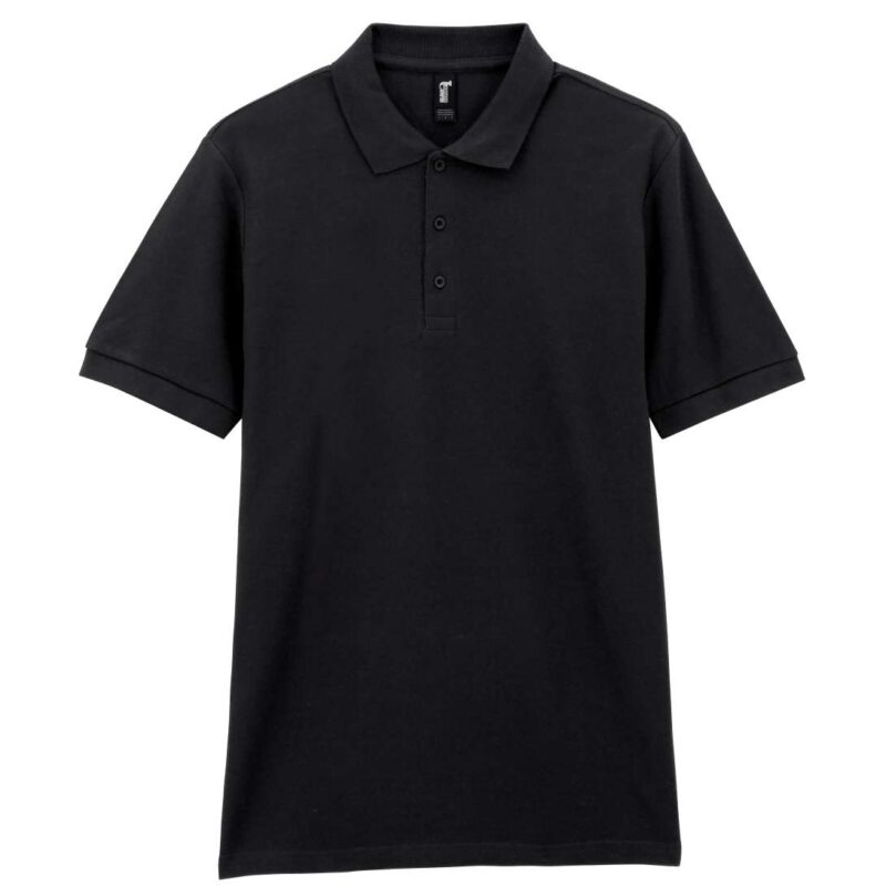 Gildan The user wants a translation to natural Greek for a product title, while strictly preserving placeholders and specific protected terms. The input is `PREMIUM COTTON® ADULT DOUBLE PIQUÉ POLO`. 1. **Identify elements to preserve:** The instructions explicitly state to "Preserve ... placeholders like PREMIUM COTTON® ... exactly - Μαύρο