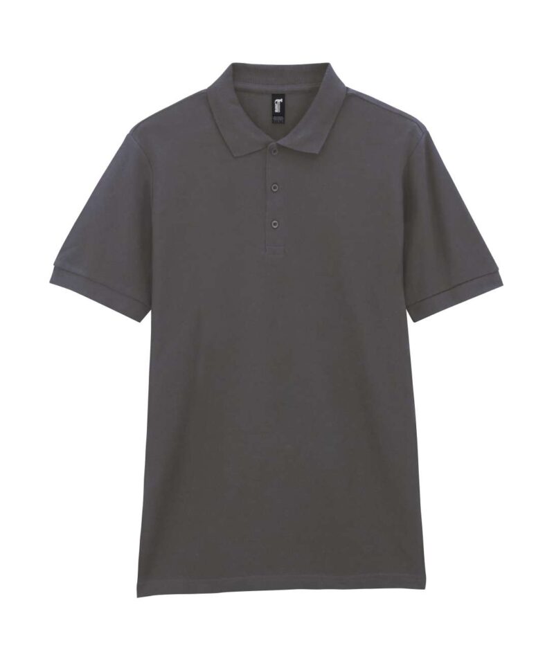 Gildan The user wants a translation to natural Greek for a product title, while strictly preserving placeholders and specific protected terms. The input is `PREMIUM COTTON® ADULT DOUBLE PIQUÉ POLO`. 1. **Identify elements to preserve:** The instructions explicitly state to "Preserve ... placeholders like PREMIUM COTTON® ... exactly - Ανθρακί