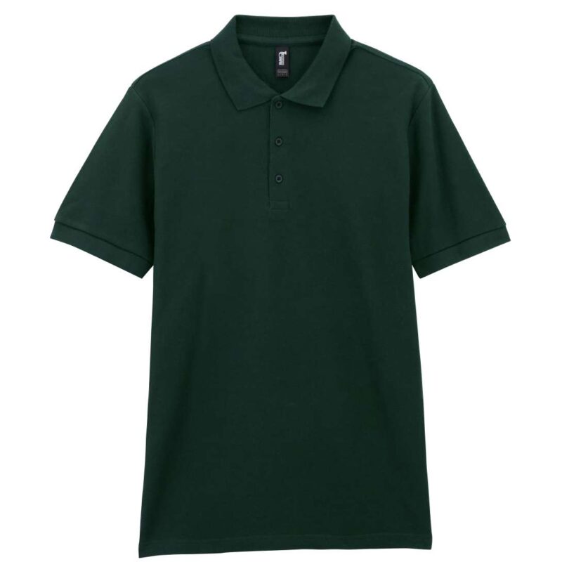 Gildan The user wants a translation to natural Greek for a product title, while strictly preserving placeholders and specific protected terms. The input is `PREMIUM COTTON® ADULT DOUBLE PIQUÉ POLO`. 1. **Identify elements to preserve:** The instructions explicitly state to "Preserve ... placeholders like PREMIUM COTTON® ... exactly - Πράσινο του δάσους