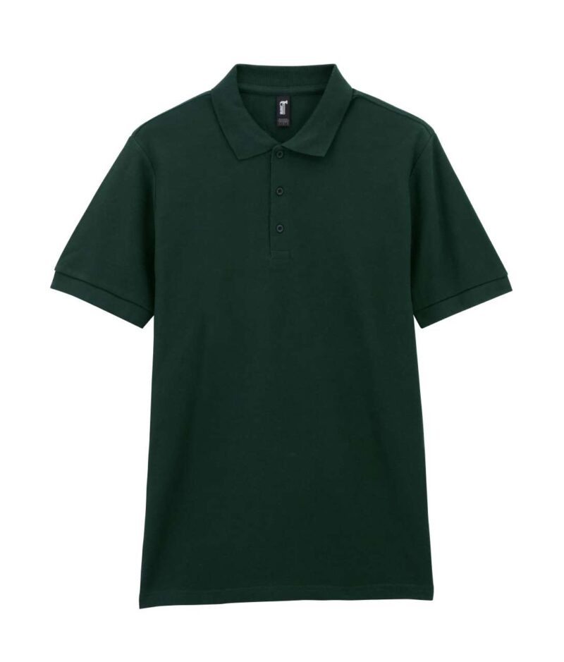 gi85800-forest_green-a2 Gildan The user wants a translation to natural Greek for a product title, while strictly preserving placeholders and specific protected terms. The input is `PREMIUM COTTON® ADULT DOUBLE PIQUÉ POLO`. 1. **Identify elements to preserve:** The instructions explicitly state to "Preserve ... placeholders like PREMIUM COTTON® ... exactly - Πράσινο του δάσους