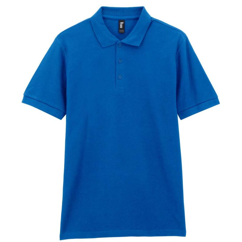 gi85800-royal-a2 Gildan The user wants a translation to natural Greek for a product title, while strictly preserving placeholders and specific protected terms. The input is `PREMIUM COTTON® ADULT DOUBLE PIQUÉ POLO`. 1. **Identify elements to preserve:** The instructions explicitly state to "Preserve ... placeholders like PREMIUM COTTON® ... exactly - βασιλικό μπλε