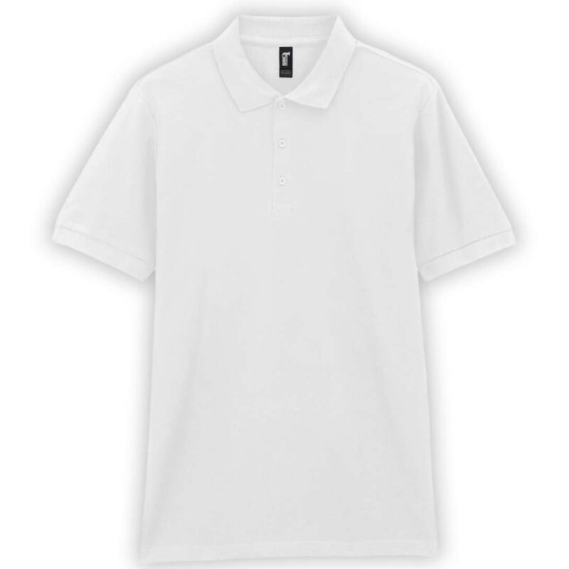 gi85800-white-a1 Gildan The user wants a translation to natural Greek for a product title, while strictly preserving placeholders and specific protected terms. The input is `PREMIUM COTTON® ADULT DOUBLE PIQUÉ POLO`. 1. **Identify elements to preserve:** The instructions explicitly state to "Preserve ... placeholders like PREMIUM COTTON® ... exactly - Λευκό