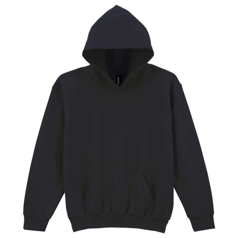 gib18500-black-a2 Gildan HEAVY BLEND™ SWEATSHIRT HOODED YOUTH - Μαύρο