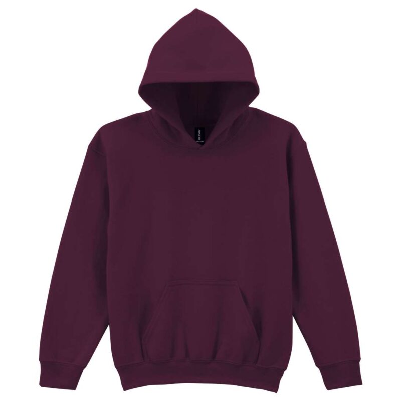 gib18500-maroon-a2 Gildan HEAVY BLEND™ SWEATSHIRT HOODED YOUTH - Βυσσινί