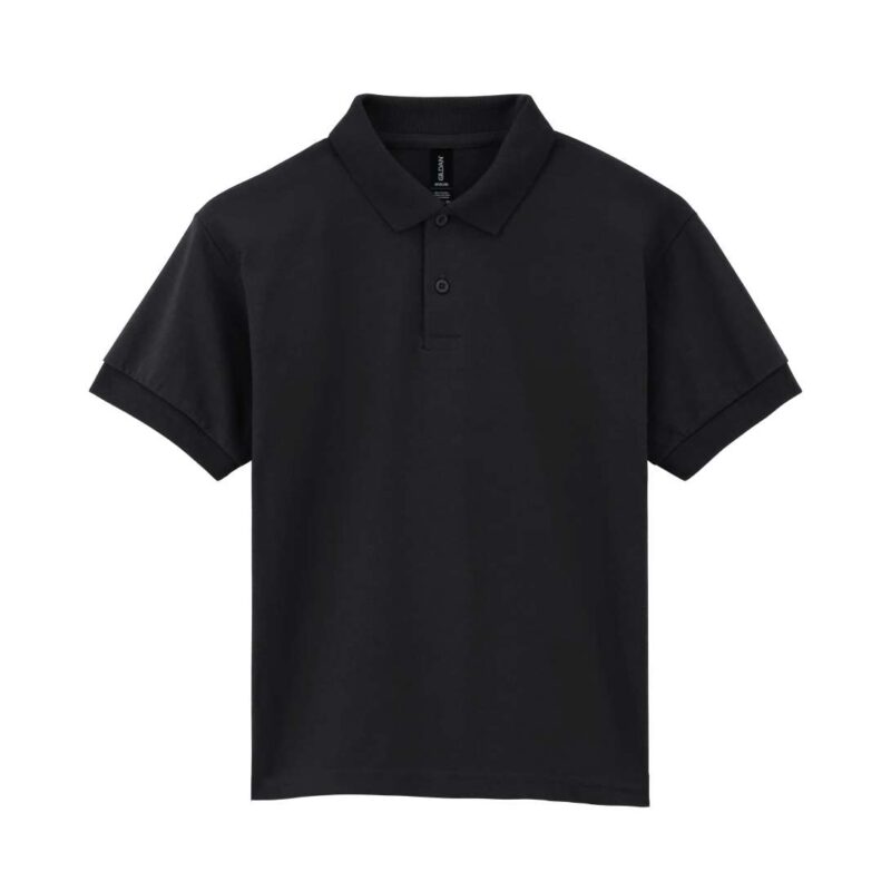 gib8800-black-a2 Gildan DRYBLEND® YOUTH JERSEY POLO SHIRT - Μαύρο