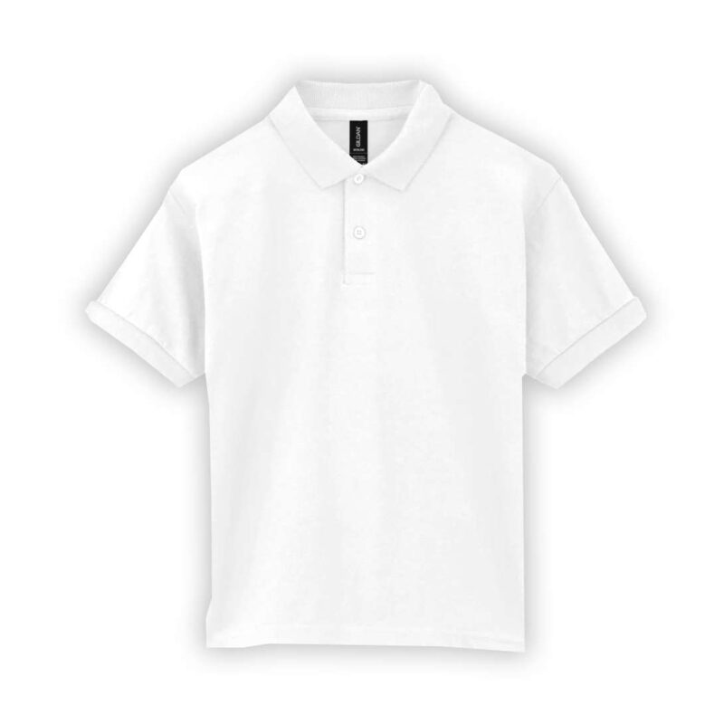 gib8800-white-a1 Gildan DRYBLEND® YOUTH JERSEY POLO SHIRT - Λευκό