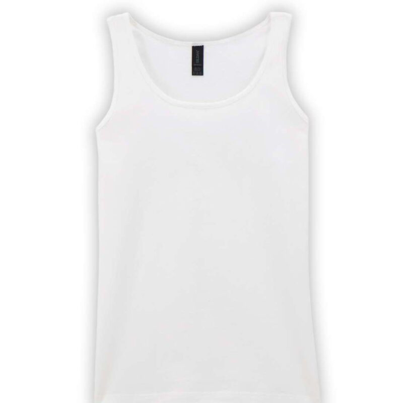 gil64200-white-a1 Gildan SOFTSTYLE™ LADIES TANK TOP - Λευκό