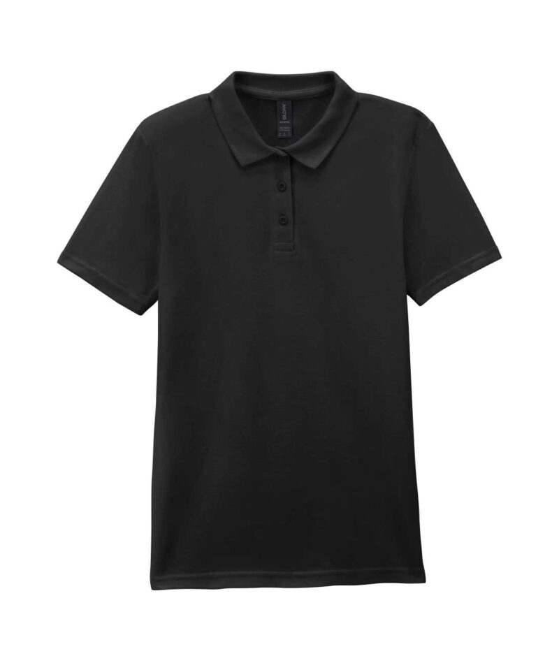 Gildan SOFTSTYLE™ LADIES' DOUBLE ΠΙΚΕ POLO - Μαύρο