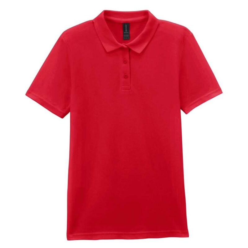 gil64800-red-a2 Gildan SOFTSTYLE™ LADIES' DOUBLE ΠΙΚΕ POLO - Κόκκινο