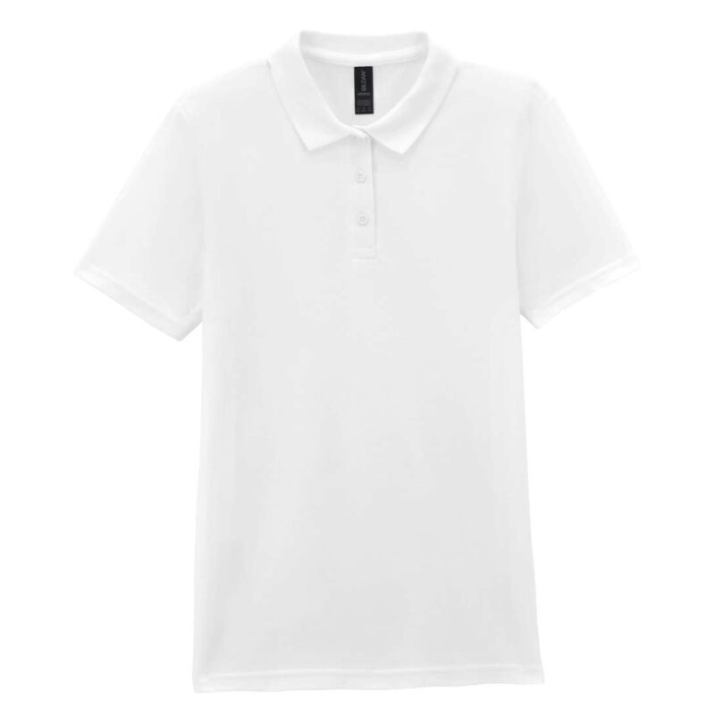gil64800-white-a2 Gildan SOFTSTYLE™ LADIES' DOUBLE ΠΙΚΕ POLO - Λευκό