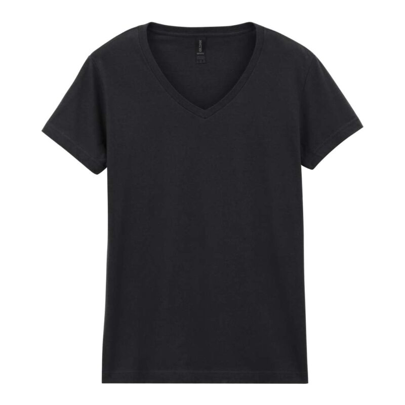 Gildan SOFTSTYLE™ T-SHIRT LADIES V-NECK - Μαύρο