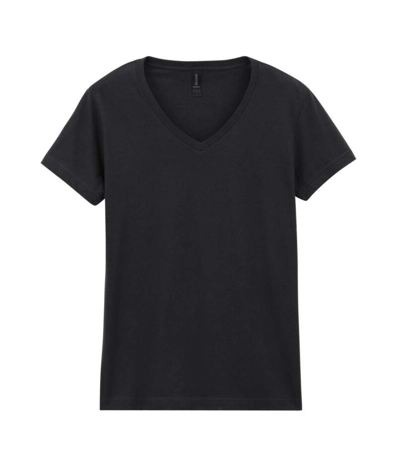 Gildan SOFTSTYLE™ T-SHIRT LADIES V-NECK - Μαύρο