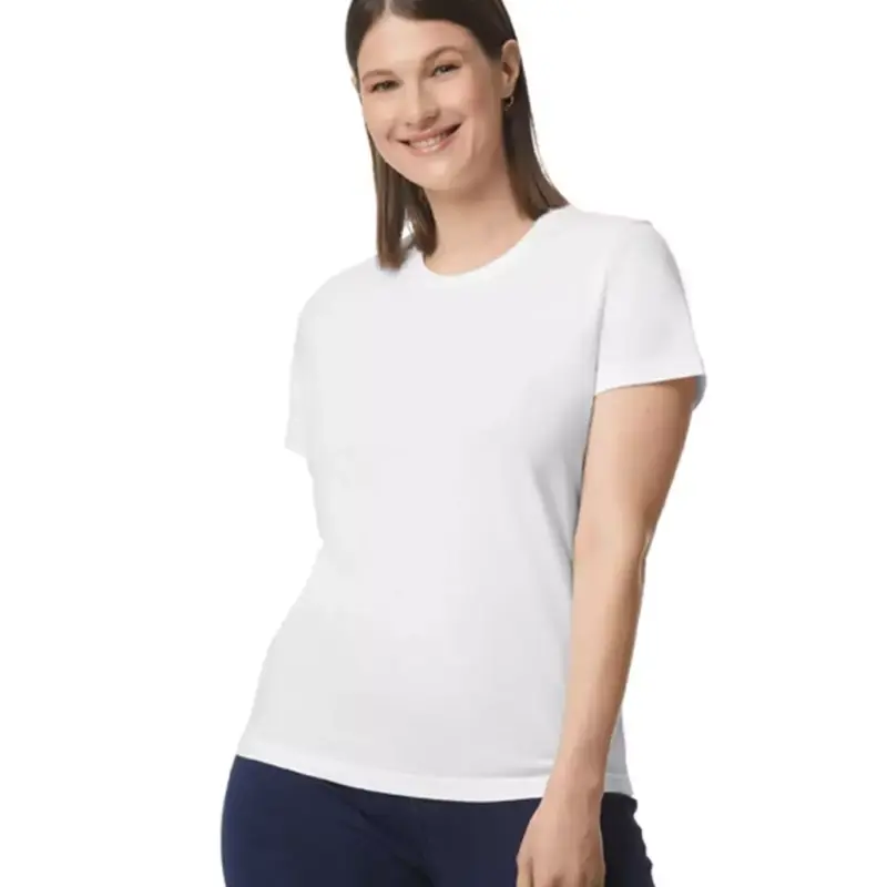 gil65000-white-a1 Gildan T-SHIRT για WOMEN MIDWEIGHT SOFTSTYLE™ - Λευκό