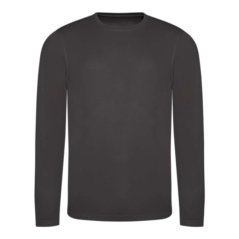 jc002-charcoal-a1 Just Cool LONG SLEEVE COOL T-shirt - Ανθρακί