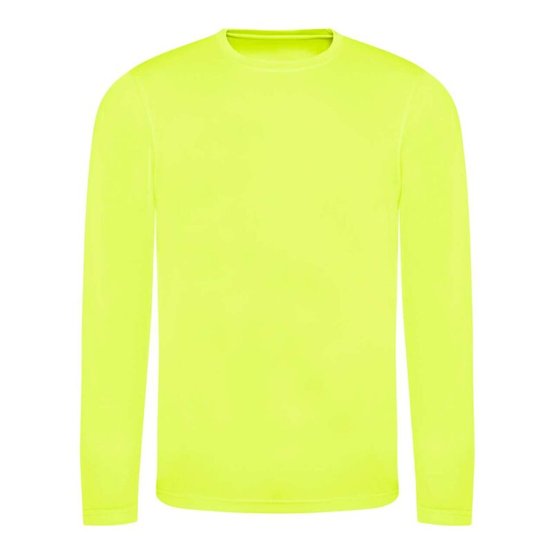 jc002-electric_yellow-a1 Just Cool LONG SLEEVE COOL T-shirt - Electric Yellow