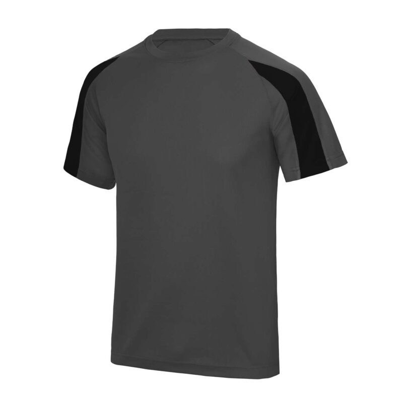 jc003-charcoaljet_black-a1 Just Cool CONTRAST COOL Μπλουζάκι - Charcoal/Jet Black