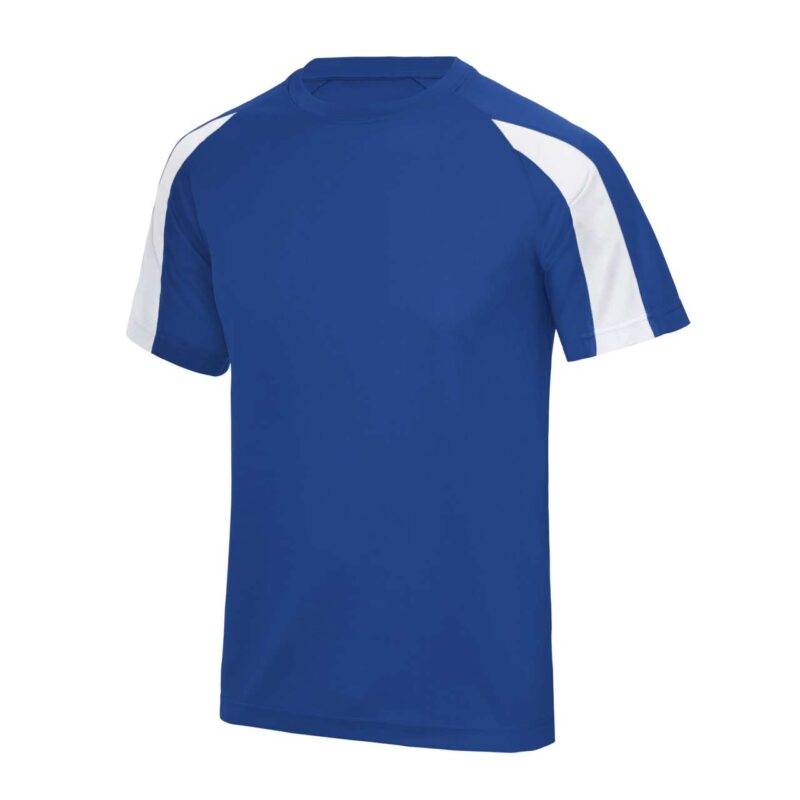 jc003j-royal_bluearctic_white-a1 Just Cool KIDS CONTRAST COOL T-shirt - Royal Blue/Arctic White