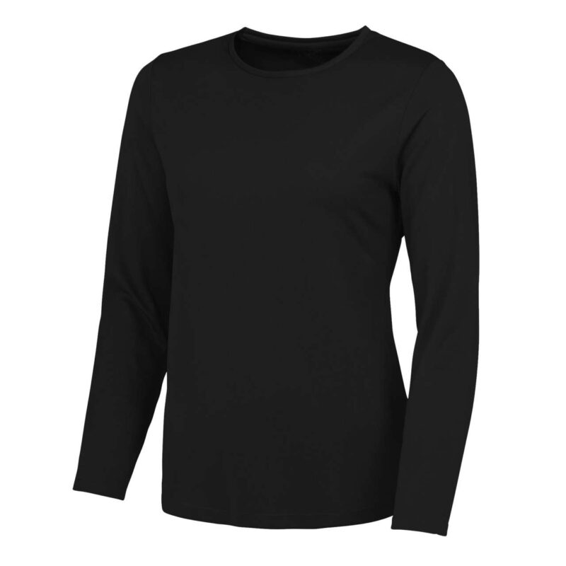 jc012-jet_black-a1 Just Cool SOL'S Γυναικείο Μακρυμάνικο T-shirt - Κατάμαυρο