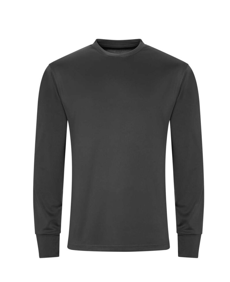 jc023-charcoal-a1 Just Cool LONG SLEEVE ACTIVE Μπλουζάκι - Ανθρακί
