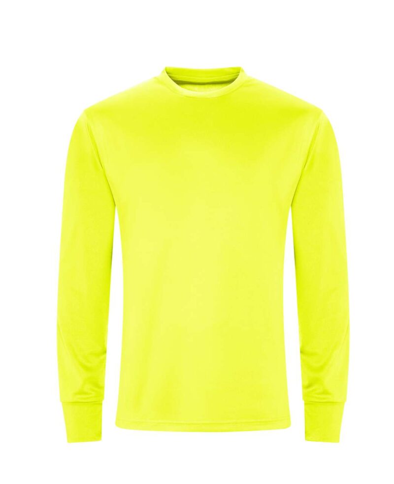 jc023-electric_yellow-a1 Just Cool LONG SLEEVE ACTIVE Μπλουζάκι - Electric Yellow