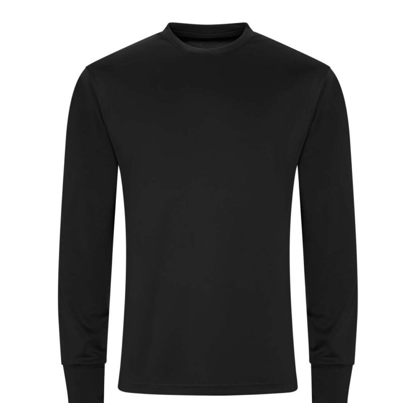 jc023-jet_black-a1 Just Cool LONG SLEEVE ACTIVE Μπλουζάκι - Κατάμαυρο
