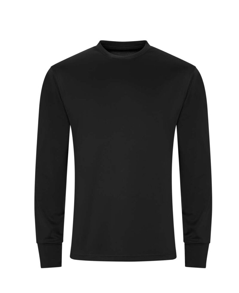 jc023-jet_black-a1 Just Cool LONG SLEEVE ACTIVE Μπλουζάκι - Κατάμαυρο