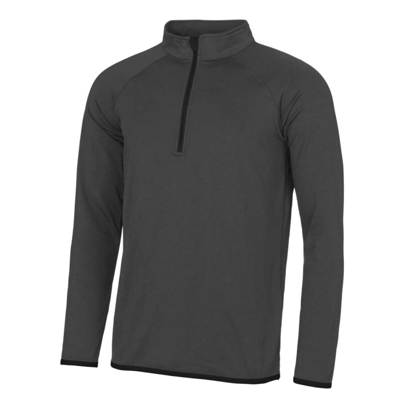 Just Cool Ανδρικό COOL 1/2 SWEAT ZIP - Charcoal/Jet Black