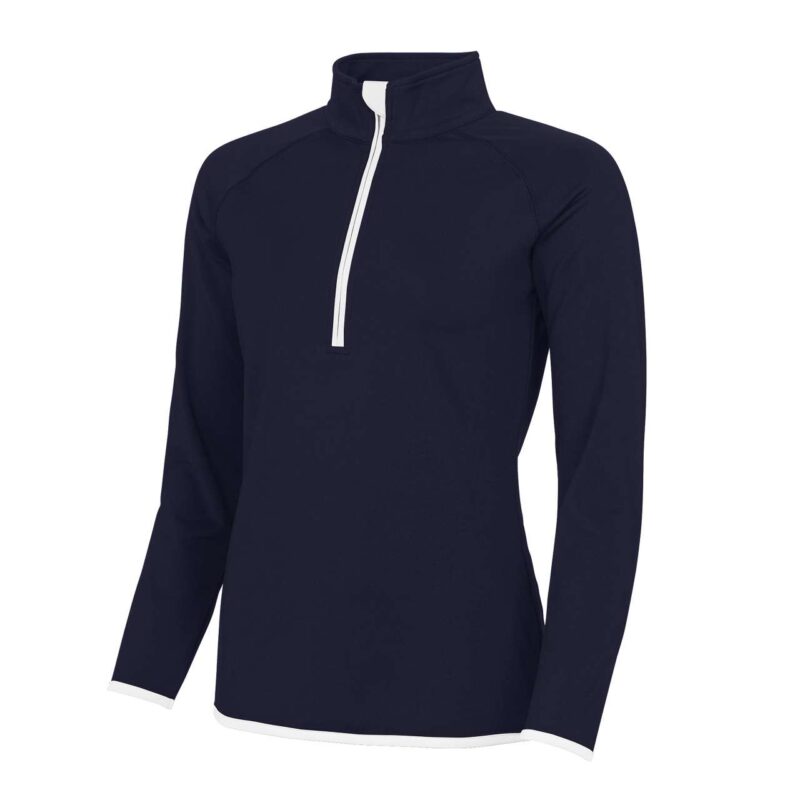 jc036-french_navyarctic_white-a1 Just Cool Γυναικείο COOL 1/2 ZIP SWEAT - French Navy/Arctic White