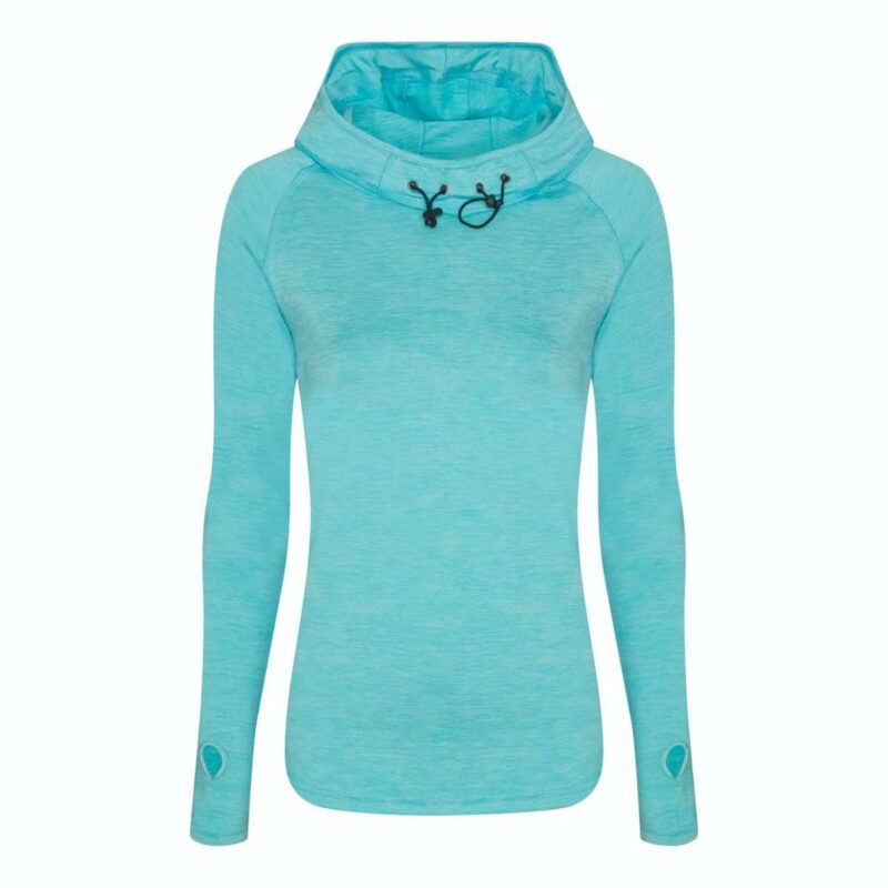jc038-ocean_melange-a1 Just Cool Γυναικείο COOL COWL NECK TOP - Ocean Melange