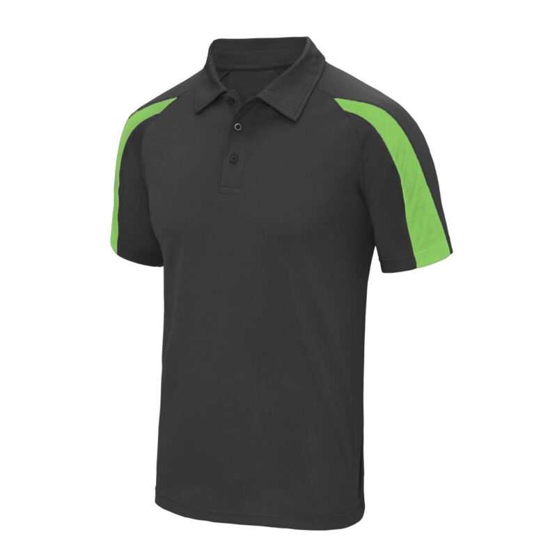 Just Cool CONTRAST COOL POLO - Charcoal/Jet Black
