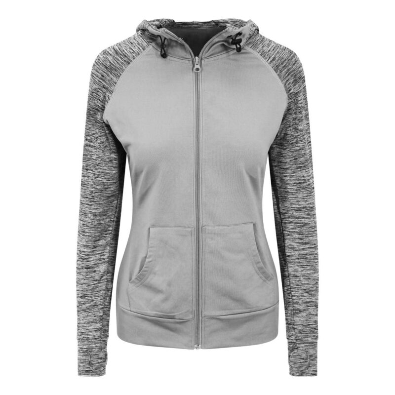 jc058-greygrey_melange-a1 Just Cool Γυναικεία COOL CONTRAST ZOODIE - Grey/Grey Melange