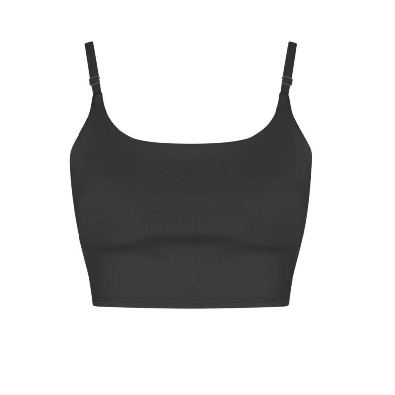 Just Cool WOMEN'S RECYCLED TECH SPORTS BRA - Κατάμαυρο
