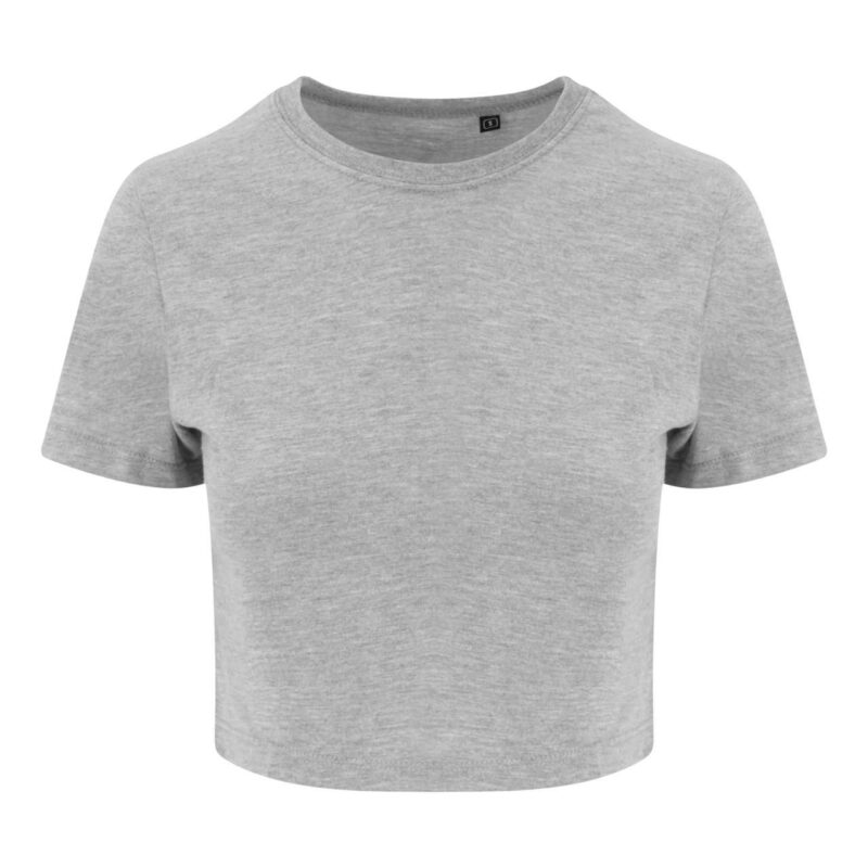 jt006-heather_grey-a1 Just Ts Γυναικείο T-shirt TRI-BLEND CROPPED - Heather Grey