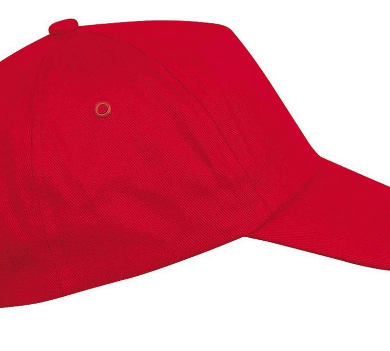 ka041-red-a1 K-UP FIRST KIDS - KIDS 5 PANEL CAP - Κόκκινο