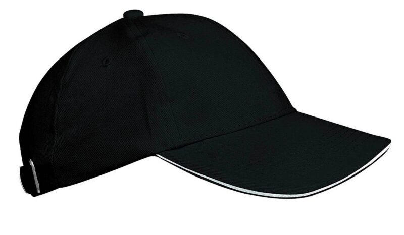 K-UP ORLANDO KIDS - KIDS' 6 PANELS CAP - Μαύρο και Λευκό