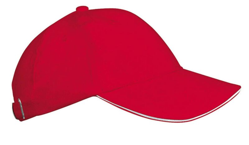ka042-red_white-a1 K-UP ORLANDO KIDS - KIDS' 6 PANELS CAP - Κόκκινο/Λευκό
