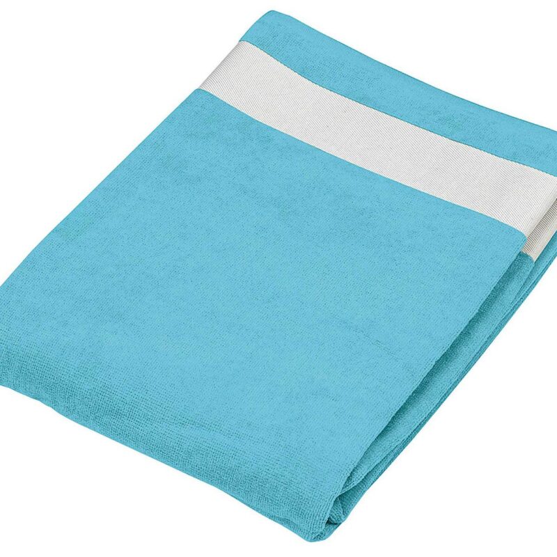ka118-turquoise_white-a1 Kariban BEACH TOWEL - Τυρκουάζ/Λευκό