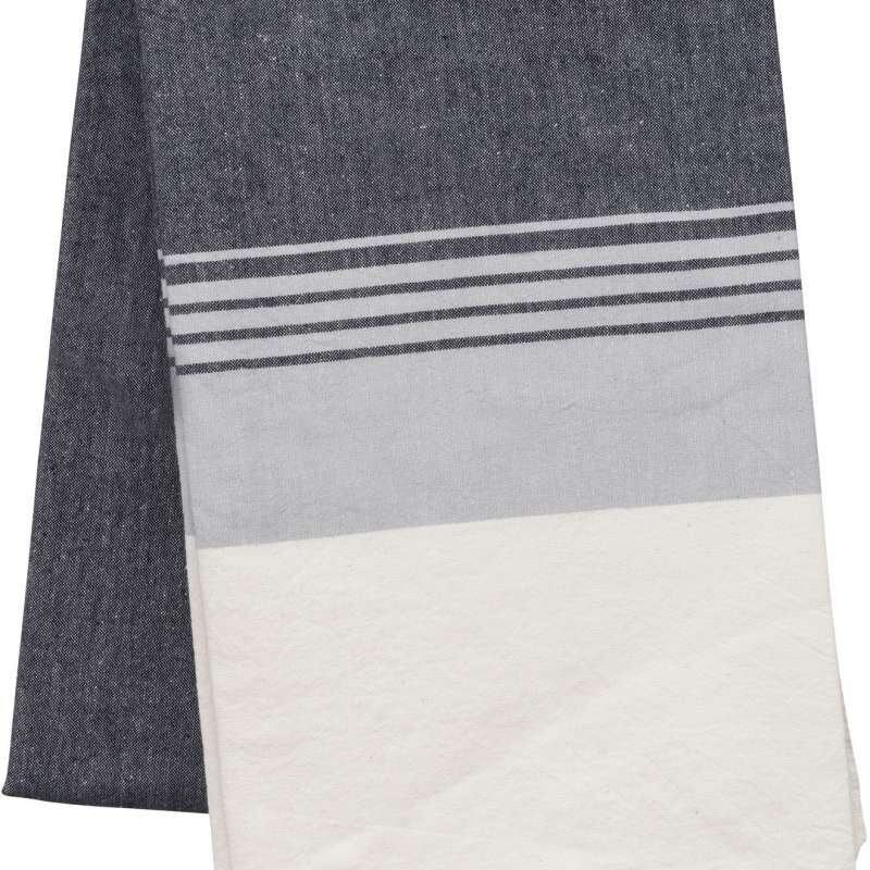 Kariban STRIPED FOUTA - Striped Dark Grey/Light Grey