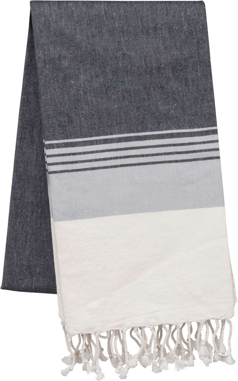 ka134-striped_dark_greylight_grey-a1 Kariban STRIPED FOUTA - Striped Dark Grey/Light Grey