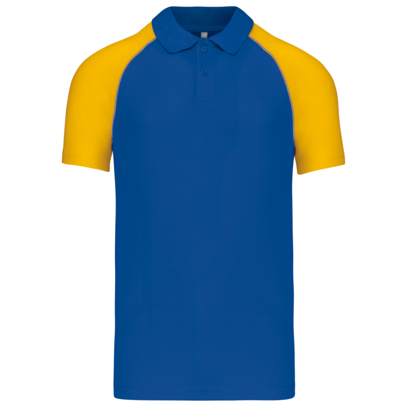 ka226-royal_blue_yellow-a1 Kariban BASEBALL - SHORT-SLEEVED POLO SHIRT - βασιλικό μπλε/κίτρινο