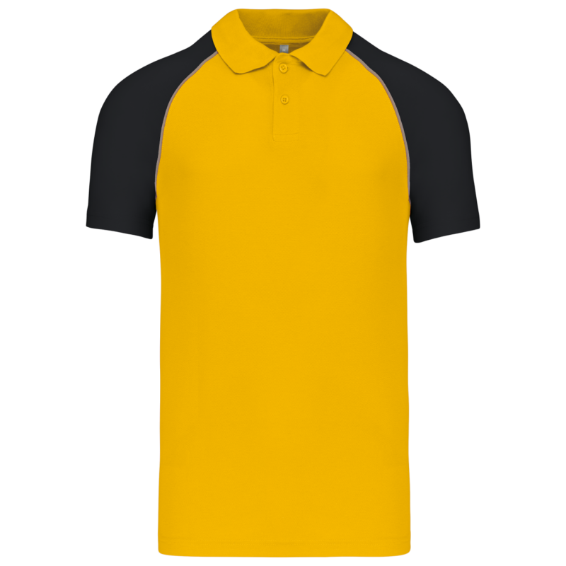 ka226-yellow_black-a1 Kariban BASEBALL - SHORT-SLEEVED POLO SHIRT - Κίτρινο/Μαύρο
