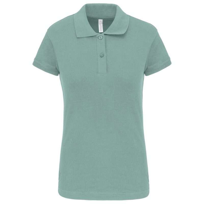ka240-sage-a1 Kariban BROOKE - LADIES' SHORT-SLEEVED BROOKE LADIES SHIRT POLO - πράσινο φασκόμηλου