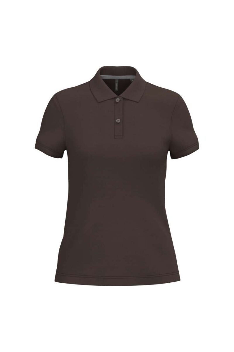 ka242-chocolate-a1 Kariban LADIES' SHORT-SLEEVED POLO SHIRT - Σοκολατί